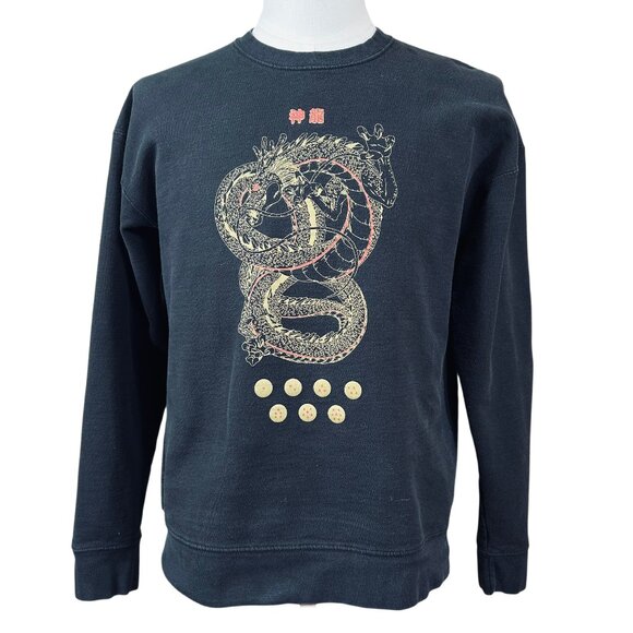 Boxlunch Dragonball Z Men's Black Summon Sherron Crewneck Sweatshirt Size M - Picture 1 of 6